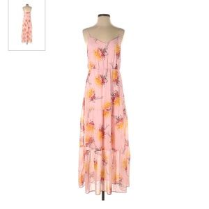 J Crew x Mercantile Pink Floral Maxi Dress